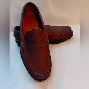 SOLD AE Sequoia 10 D Excel cond leather penny loafers rubber sole Allen Edmonds